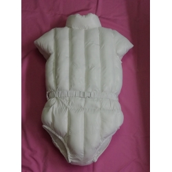 New unisex shiny nylon wet look adult baby diaper suit romper overfilled BD2027P-1S