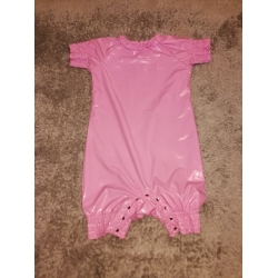 New shiny PU wet look adult baby diaper suit romper