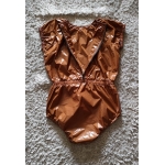 New shiny nylon wet look adult baby diaper suit rompers BD2067