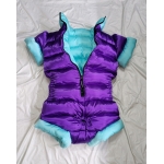 New shiny satin adult baby diaper suit romper