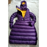 New shiny nylon wet look winter coat down dress DC2059 customized