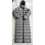 New shiny nylon long winter coat quilted down coat DC3021