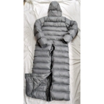New shiny nylon long winter coat quilted down coat DC3021