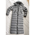 New shiny nylon long winter coat quilted down coat DC3021