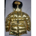 New unisex glossy nylon padded winter jacket wet look puffer down jacket DJ2021G