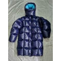 New shiny nylon wet look overfilled winter jacket down jacket with square quilting