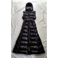 New wet look shiny nylon winter vest dress down vest dress DR2085b