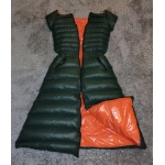 New wet look shiny nylon down dress winter coat bespoke DR2090