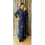New wet look shiny nylon winter vest dress down vest dress DR2183