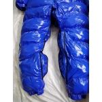 New unisex puffy shiny nylon winter overalls wet look down suit DS116PE000b customized
