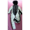 New unisex shiny nylon winter overalls wet look down suit 4 ways wear customized