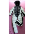 New unisex shiny nylon winter overalls wet look down suit 4 ways wear