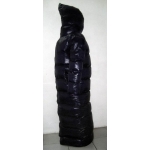 New unisex shiny nylon quilted winter coat wet look puffa reversible bubble down coat M - 3XL