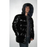 New unisex shiny nylon padded winter jacket wet look puffy down jacket DJ2033B