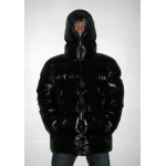New unisex shiny nylon padded winter jacket wet look puffy down jacket DJ2033B