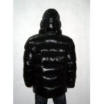 New unisex shiny nylon padded winter jacket wet look puffy down jacket DJ2033B