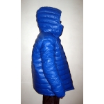 New unisex shiny nylon quilted winter jacket wet look puffy down jacket