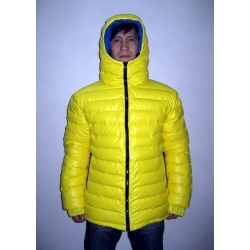 New unisex shiny nylon quilted winter jacket wet look puffy down jacket