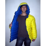 New unisex shiny nylon quilted winter jacket wet look puffy down jacket