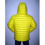 New unisex shiny nylon quilted winter jacket wet look puffy down jacket