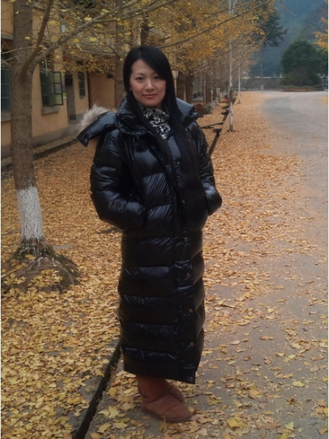 wet look parka coat