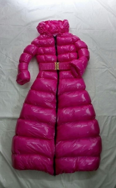 Shiny long deals coat