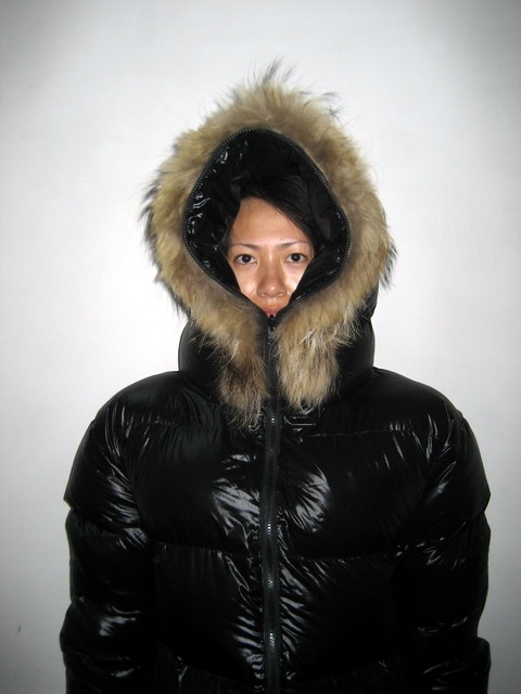 Shiny Shiny nylon wet-look Down jacket Down Coat coat Down jacket customize warm 