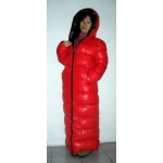 New unisex shiny nylon quilted winter coat wet look puffa reversible bubble down coat M - 3XL