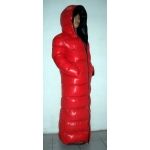 New unisex shiny nylon quilted winter coat wet look puffa reversible bubble down coat M - 3XL