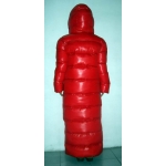 New unisex shiny nylon quilted winter coat wet look puffa reversible bubble down coat M - 3XL