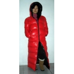 New unisex shiny nylon quilted winter coat wet look puffa reversible bubble down coat M - 3XL