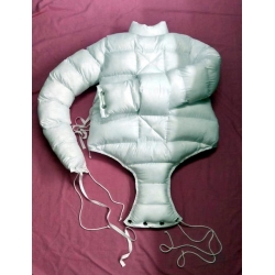 New unisex shiny nylon wet look down straightjacket bondage body diaper M - 3XL