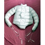 New unisex shiny nylon wet look down straightjacket bondage body diaper M - 3XL