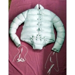 New unisex shiny nylon wet look down straightjacket bondage body diaper M - 3XL