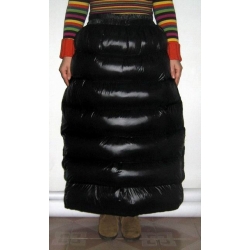 New shiny nylon wet look puffer winter skirt down skirt custom made