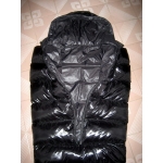 New shiny nylon wet look puffa mummy sleeping sack down sleeping bag black custom made