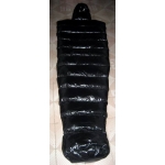 New shiny nylon wet look puffa mummy sleeping sack down sleeping bag black custom made