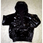 New shiny nylon wet look anorak wind jacket raincoat size M-XXL