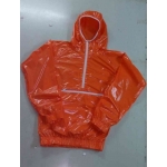 New shiny nylon wet look anorak wind jacket raincoat size M-XXL