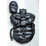 New shiny nylon wet look winter straitjacket down restraint diaper suit fetish M - 3XL