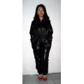 New shiny nylon wet look suit jumpsuit custom made S - 5XL