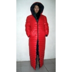 New unisex shiny nylon quilted winter coat wet look reversible down coat M - 3XL