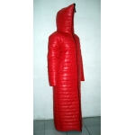 New unisex shiny nylon quilted winter coat wet look reversible down coat M - 3XL