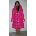 New shiny nylon wet look winter coat quilted down coat M - 3XL