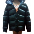 New unisex shiny nylon padded winter jacket wet look puffy down jacket