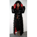 New unisex shiny nylon winter parka down parka wet look winter coat down coat M - 3XL