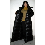 New unisex shiny nylon winter parka quilted parka wet look winter coat padded coat M - 3XL