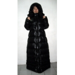 New unisex shiny nylon winter parka quilted parka wet look winter coat padded coat M - 3XL