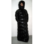 New unisex shiny nylon winter parka quilted parka wet look winter coat padded coat M - 3XL