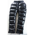 New unisex shiny nylon wet look overfilled trousers winter trousers down trousers S - 3XL